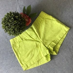 JCrew Spring Green Short Shorts, Size 6